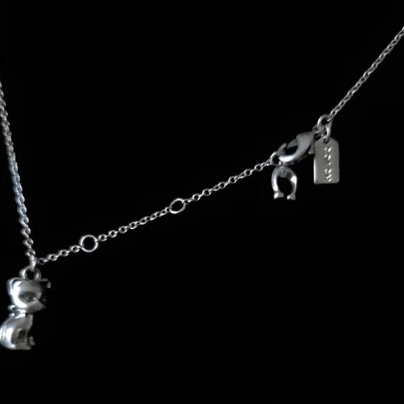Coach Silver Chain with‎ Cat Charm